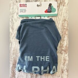 ‘i'm the alpha' graphic dog tank top 
Boots & barkley